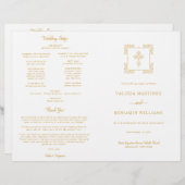 華美金ゴールドクロス結婚カトリックのマスプログラム (正面/裏面)