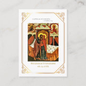 華美金ゴールドフレーム正結婚式祈りの言葉カード プレイスカード (正面)