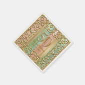 華美金ゴールドフレーム50周年記念 スタンダードカクテルナプキン (角)