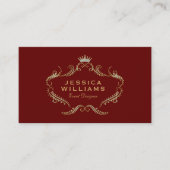 華美金ゴールドフレー赤と白ム 名刺 (正面)