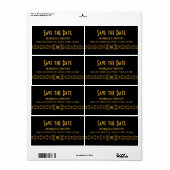 華美金ゴールドベルト – 金ゴールドブラック日付を保存 ラベル (フルシート)