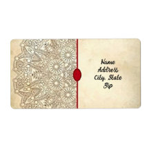 華美金ゴールド住所 シール