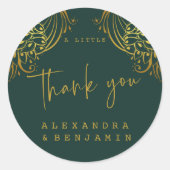 華美金ゴールド結婚フリルが甘い ラウンドシール (正面)