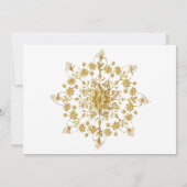 華美金ゴールド花パーティの招待状 招待状 (裏面)