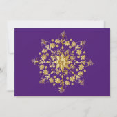 華美金ゴールド花パーティの招待状 招待状 (裏面)