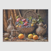 華美食器と果物 – デコページ –  薄葉紙 (正面)