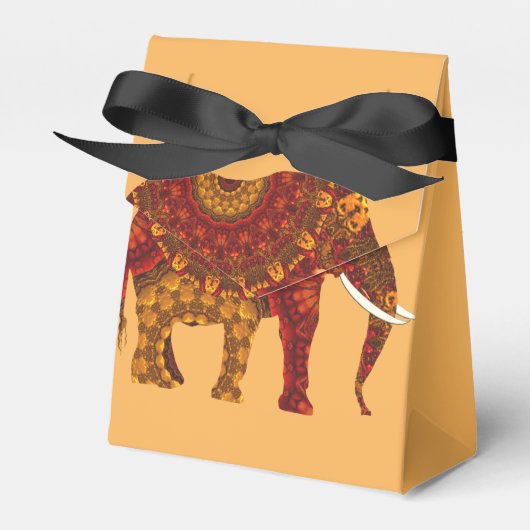 華美飾インディアン象デザイン フェイバーボックス (正面サイド)