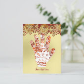 華美飾メンディヘナハンドデザイン 招待状 (スタンド正面)