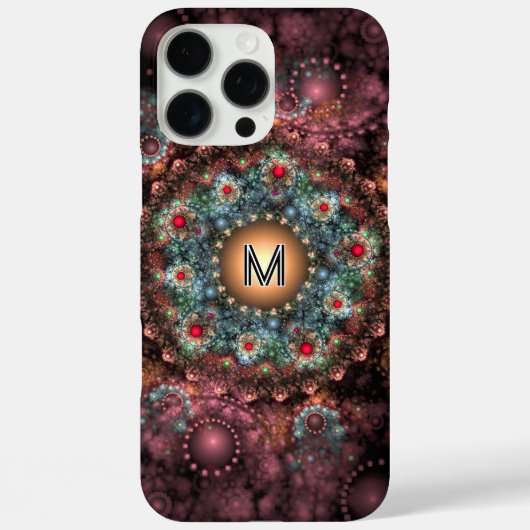 華美Brooch抽象芸術モノグラムのフラクタル芸術 Case-Mate iPhoneケース (裏面)