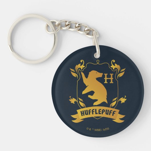 華美HUFFLEPUFF™ハウスクレスト キーホルダー (正面)