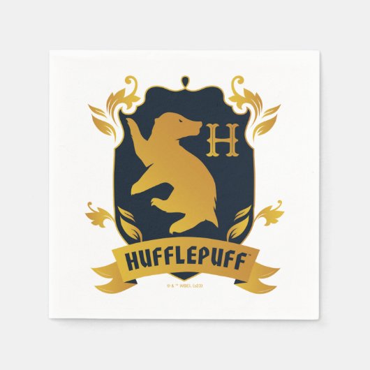 華美HUFFLEPUFF™ハウスクレスト スタンダードカクテルナプキン (正面)