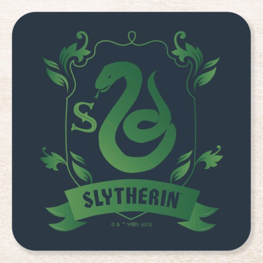 華美SLYTHERIN™ハウスクレスト スクエアペーパーコースター (正面)