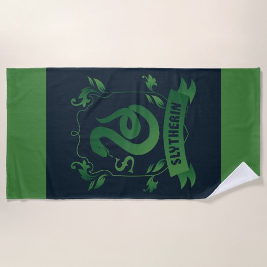 華美SLYTHERIN™ハウスクレスト ビーチタオル (正面)