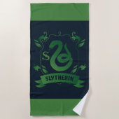 華美SLYTHERIN™ハウスクレスト ビーチタオル (正面)