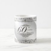 華麗さのダイヤモンド第60記念日のコーヒー・マグ コーヒーマグカップ (中央)