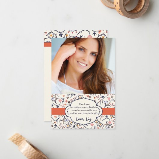 華麗さの花の写真はノート感謝していしています ノートカード (正面/裏面インサイチュ)