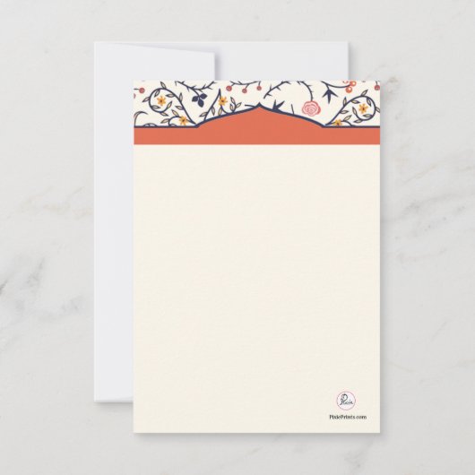 華麗さの花の写真はノート感謝していしています ノートカード (裏面)