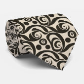 華麗で幻想的な抽象的なモダンスクロールパターン ネクタイ (ロール)