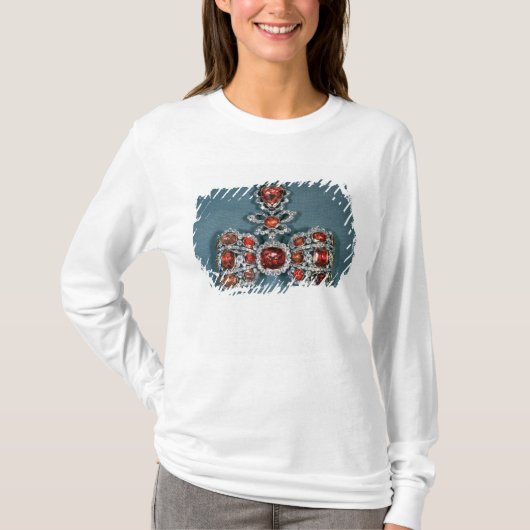 華麗と置かれる弓ブローチ Tシャツ (正面)