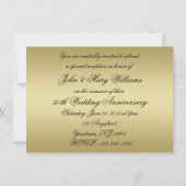 華麗なゴールド 50周年 結婚記念日 招待状 (裏面)