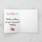 華麗なタコのハッピーバースデーカード カード (内部)