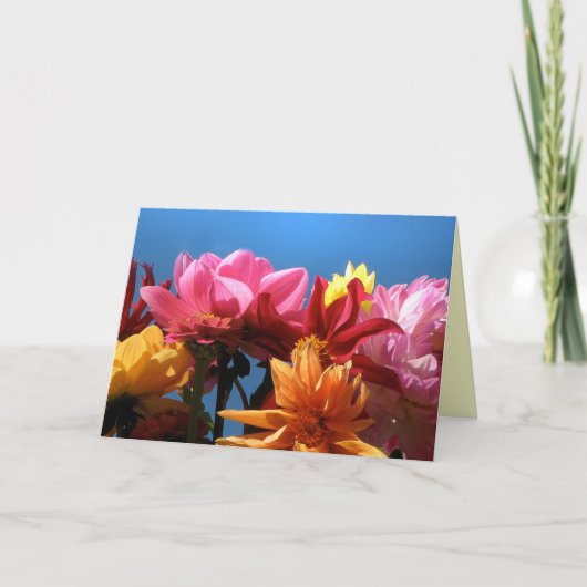 華麗なダリアの母の日 カード (正面)