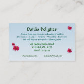 華麗なダリア 名刺 (裏面)