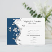 華麗なネイビーブルー 白 銀 花 RSVP (スタンド正面)