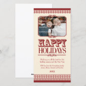 華麗なフレームのホリデー写真カード シーズンカード (正面/裏面)