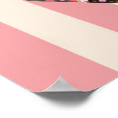 華麗なフレーム3 写真 ピンク 1歳のクリスマス記念 ポスター (角)