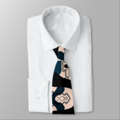 華麗なモダン幾何学エレガント モノグラム ネクタイ (タイ)