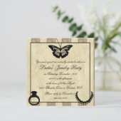 華麗なレディースジュエリーパーティーの招待状 招待状 (スタンド正面)