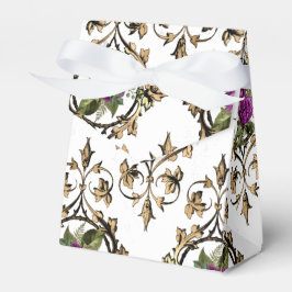 華麗なヴィンテージ バロック様式の花 フェイバーボックス