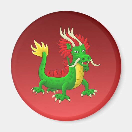 華麗な中国の龍 マグネット (正面)
