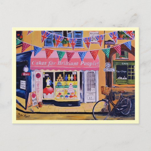 華麗な人のためのケーキ ポストカード (正面)