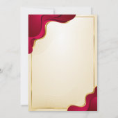 華麗な大学卒業式スタイルの入学式 招待状 (裏面)