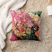 華麗な孔雀 クッション (ブランケット)