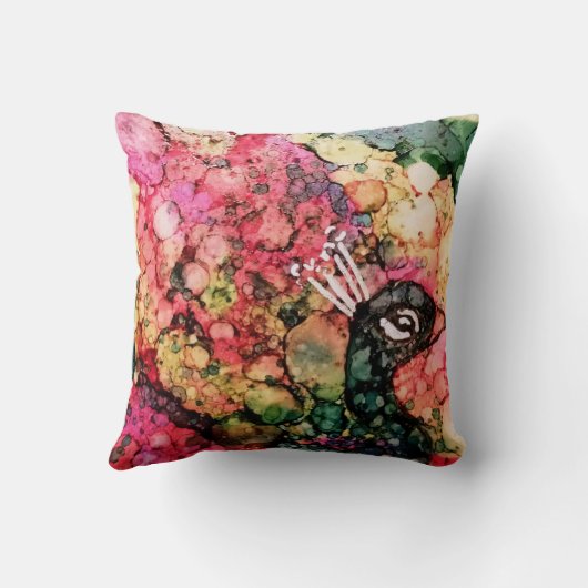 華麗な孔雀 クッション (裏面)