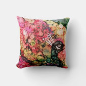 華麗な孔雀 クッション (正面)