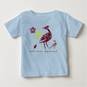 華麗な孔雀 ベビーTシャツ