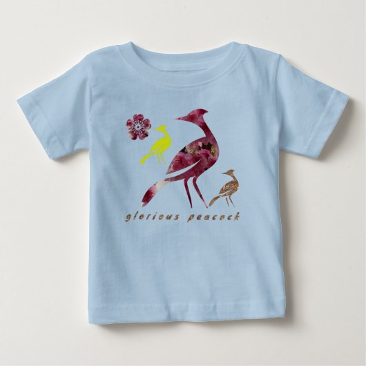 華麗な孔雀 ベビーTシャツ (正面)