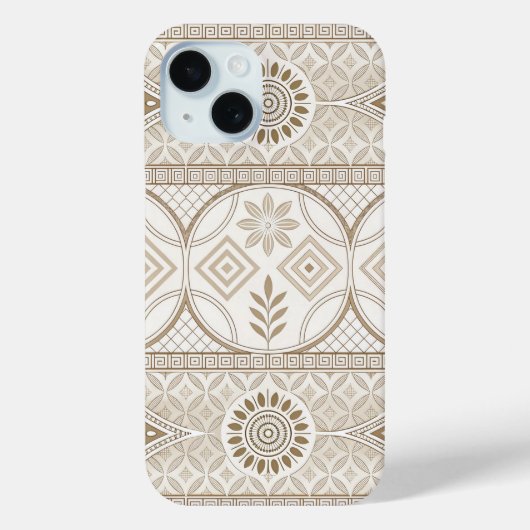 華麗な幾何学模様の花タイルパターン Case-Mate iPhoneケース (裏面)