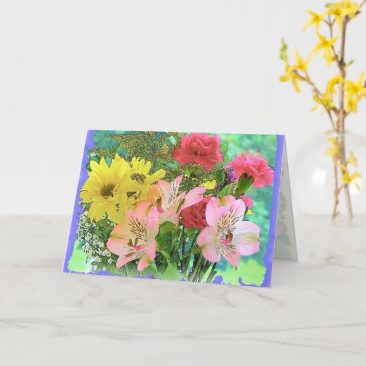 華麗な束 カード (黄色い花)