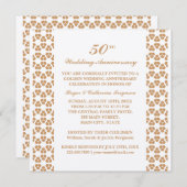 華麗な模様の結婚記念日 招待状 (正面/裏面)