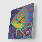 華麗な熱帯魚I スクエア壁時計 (傾斜)