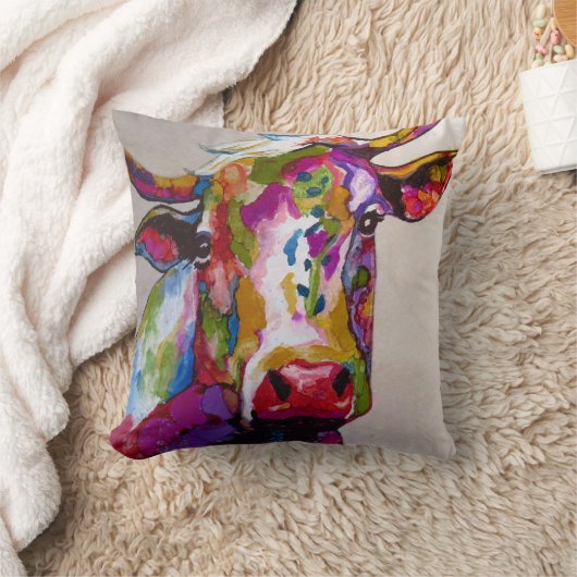 華麗な牛 クッション (ブランケット)