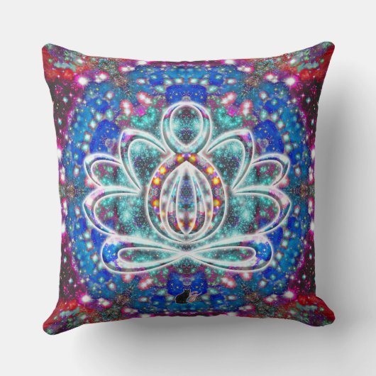 華麗な禅ロータス クッション (裏面)