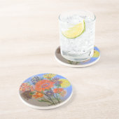 華麗な花の手描きブーケデザイン コースター (側面)