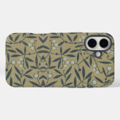 華麗な花模様と濃い青の蔓 Case-Mate iPhoneケース (裏面 (横))