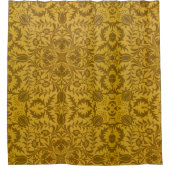 華麗な金の花模様（対称） シャワーカーテン (正面)